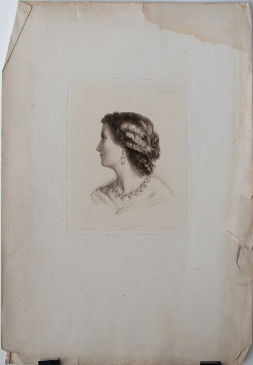 Charles Bellay - Antonia, Italienerin - 1869 - Radierung