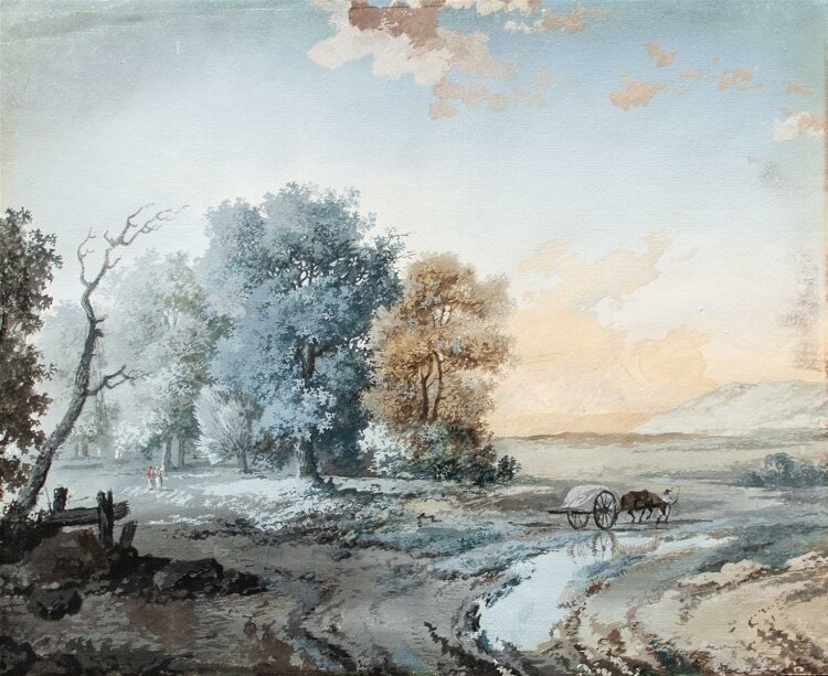 Unbekannter Künstler - o. T. (zwei Landschaften) - Gouache - 1780