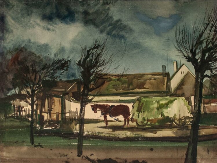 Adolf Weintrager - Dorfansicht - Aquarell - o. J.