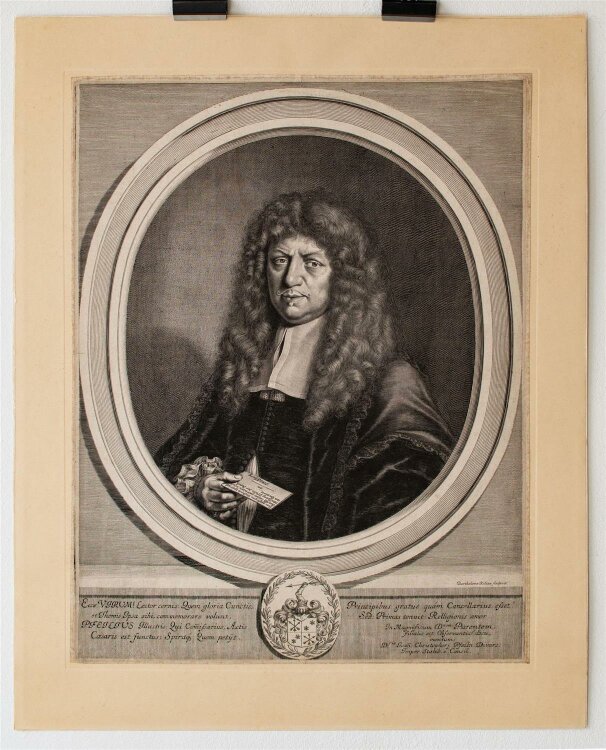Bartholomäus Kilian - Porträt Johannes W. Pfeil - Kupferstich - o. J.