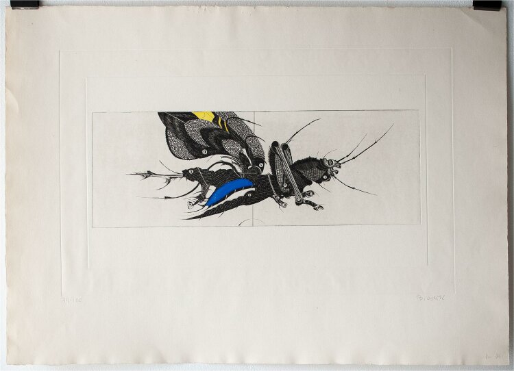 Carl Bianga - o. T. - colorierte Radierung - 1972 - 74/100