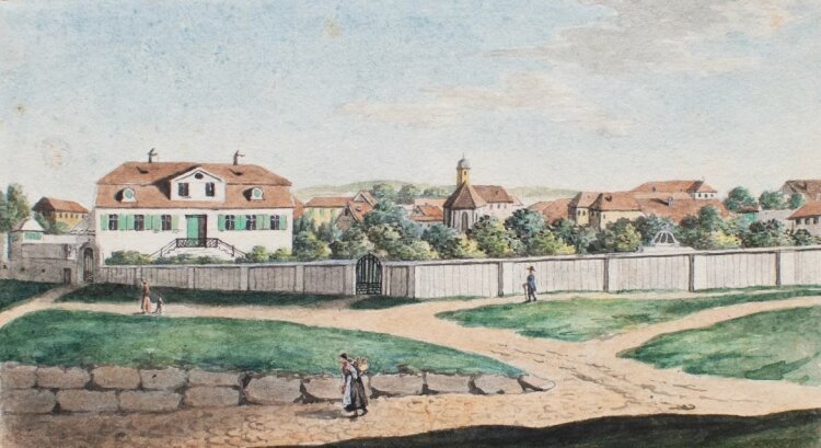 Carl Heideloff - Stadtlandschaft - um 1800 - Aquarell