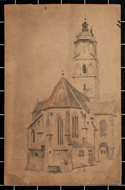 unleserlich signiert - Meissen Frauenkirche - Tuschezeichnung - o. J.