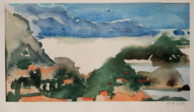 Hertha Peschke-Scholz - Fjordlandschaft - o.J. - Aquarell