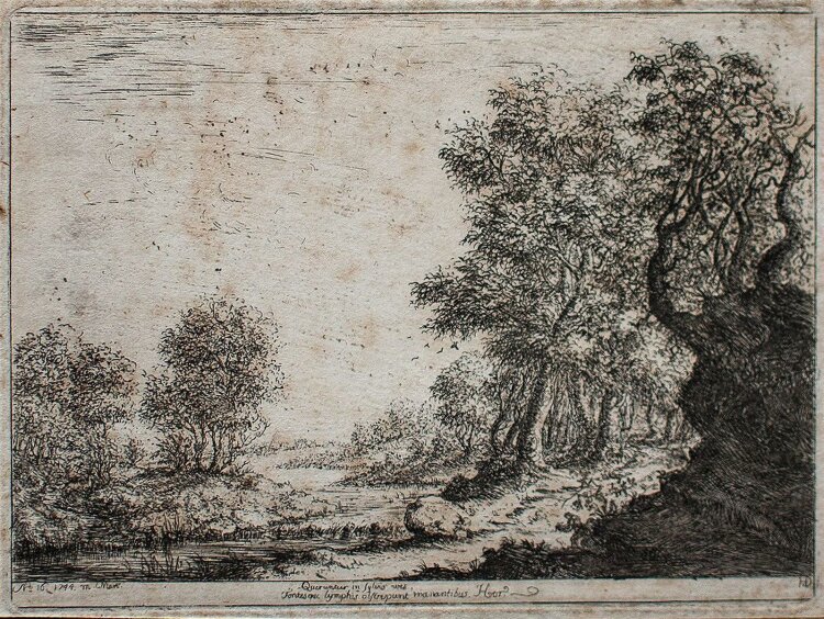 Christian Ludwig von Hagedorn - o. T. (Flußlandschaft) - Radierung - 1744