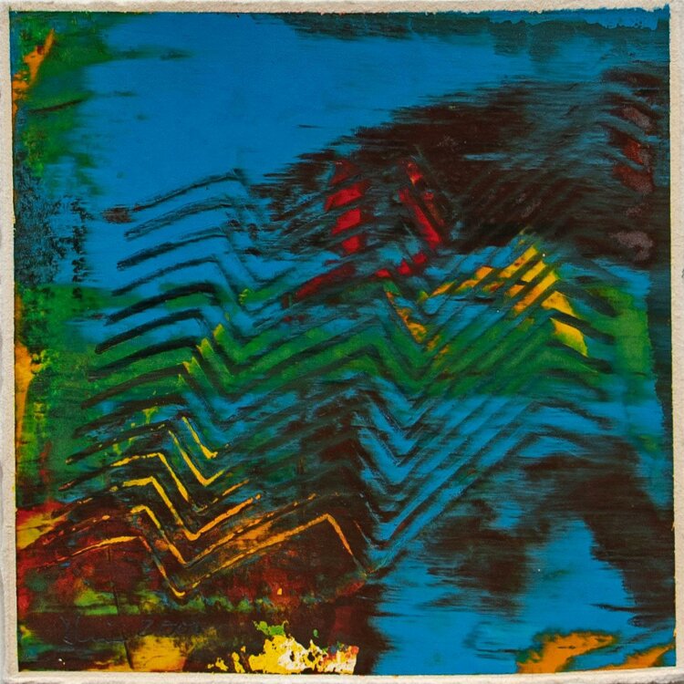 Rudolf Draheim - Abstrakte Komposition - Acryl auf Papier...