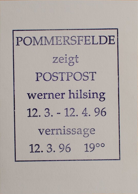 Werner Hilsing - Einladungskarte/ Clowns - Aquarell - 1996