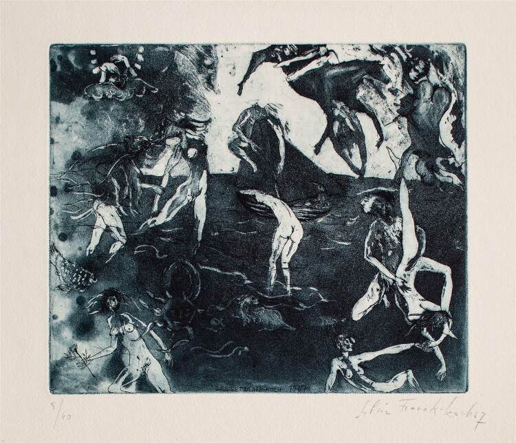 Sabine Franek-Koch - Ausstellungsplakat - Radierung - 1967 - 5/40