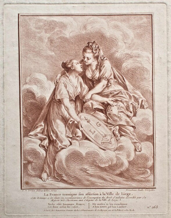 Gilles Demarteau - Allegorie - 1771 - Krayonstich