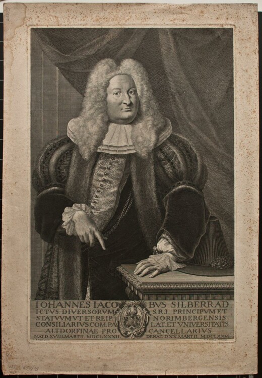 Georg Martin Preisler - Porträt Johannes Jacob Silberrad - Kupferstich - 1729