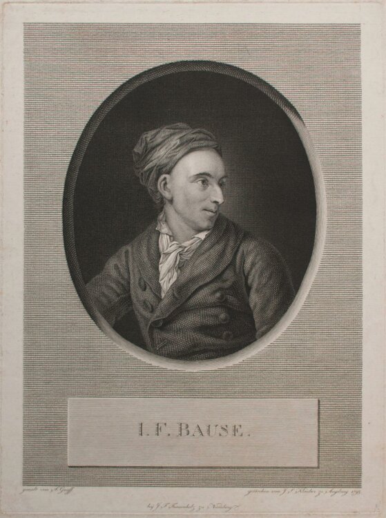 Ignaz Klauber - Porträt Johann Bause - 1795 - Kupferstich