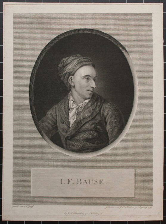Ignaz Klauber - Porträt Johann Bause - 1795 - Kupferstich