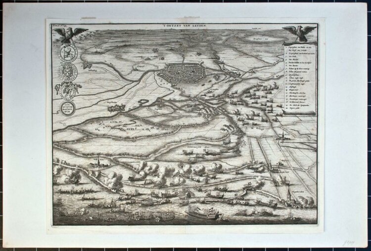 unbekannt - Belagerung von Leyden (Karte) - o.J. - Kupferstich