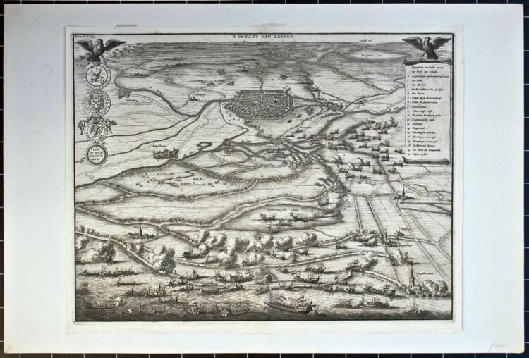 unbekannt - Belagerung von Leyden (Karte) - o.J. - Kupferstich