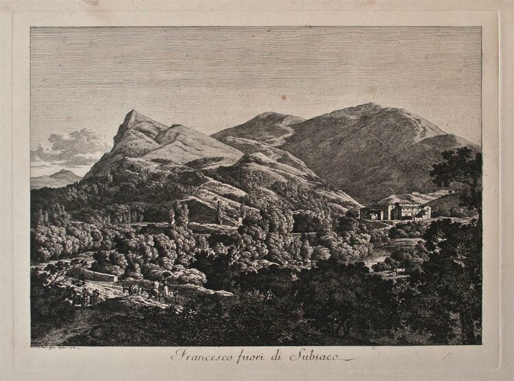 Jacob W. Mechau - Francesco fuori di Subiaco - Radierung - 1794
