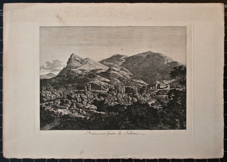 Jacob W. Mechau - Francesco fuori di Subiaco - Radierung - 1794