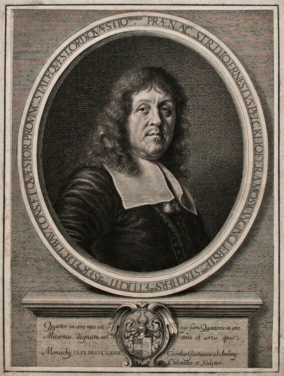 Carl Gustav von Amling - Porträt Ernst Pelckhofer - o.J. - Kupferstich