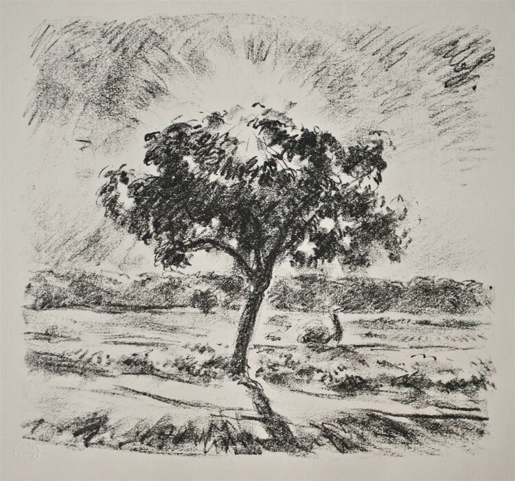 Albert Haueisen - o. T. (Landschaft mit Baum) -...