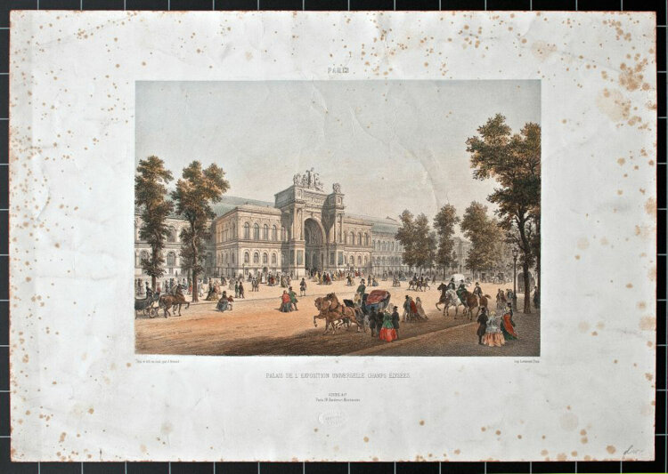 Jean Baptiste Arnout - Palais de lExposition universelle Champs Élysees - o.J. - Lithografie
