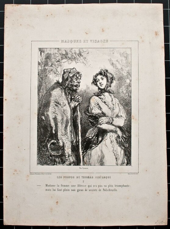 Paul Gavarni - Masques et Visages - o.J. - Lithografie