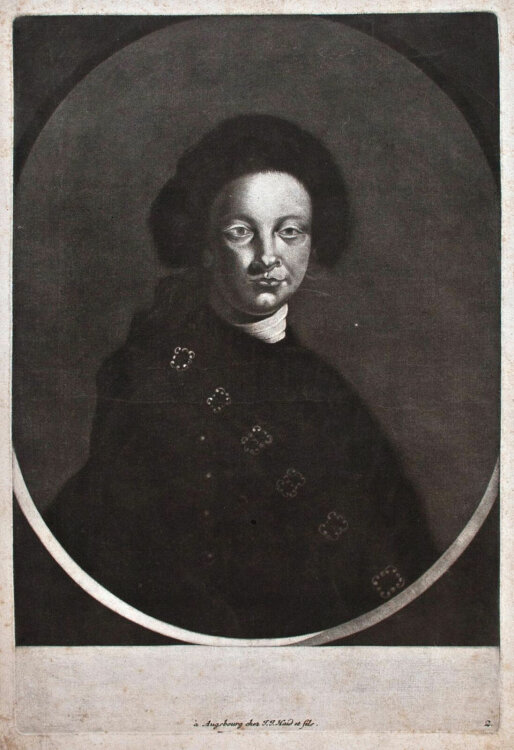 Johann Jacon Haid - Knabenporträt - o.J. - Mezzotinto