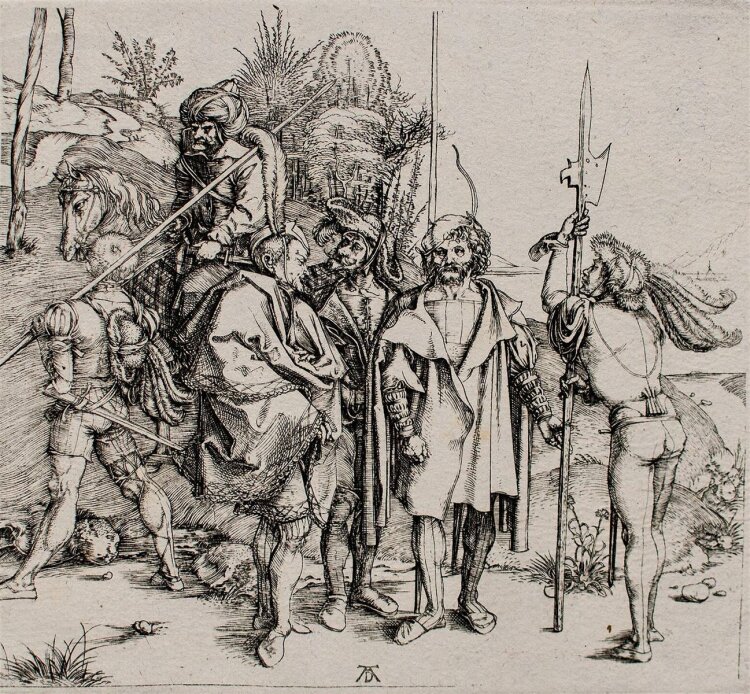 nach: Albrecht Dürer - figürliche Komposition - Heliogravüre/Klischeedruck?