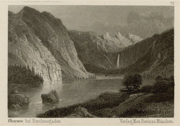 unbekannt - Obersee bei Berchtesgaden - o.J. Stahlstich