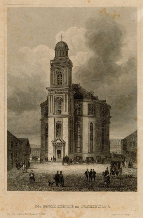 unbekannt - Die Paulskirche zu Frankfurt - o.J. - Stahlstich