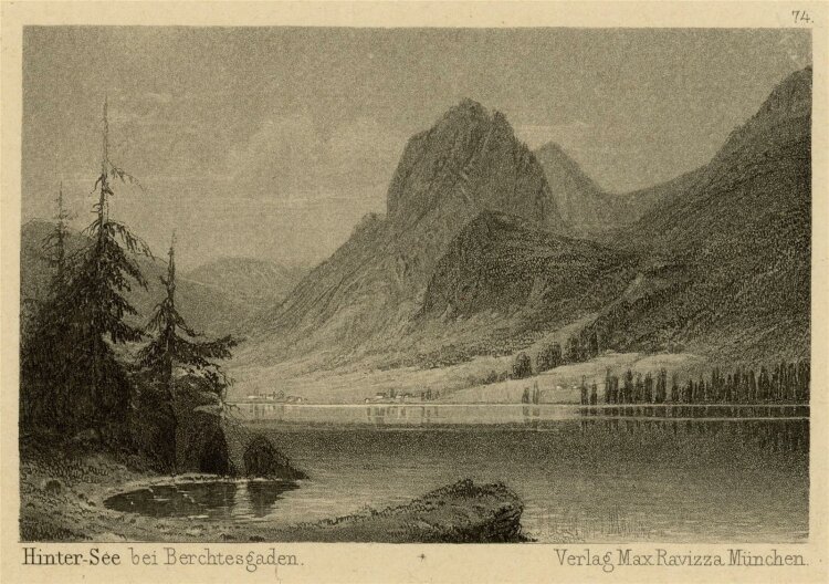 unbekannt  - Hinter-See bei Berchtesgaden - o.J. - Stahlstich