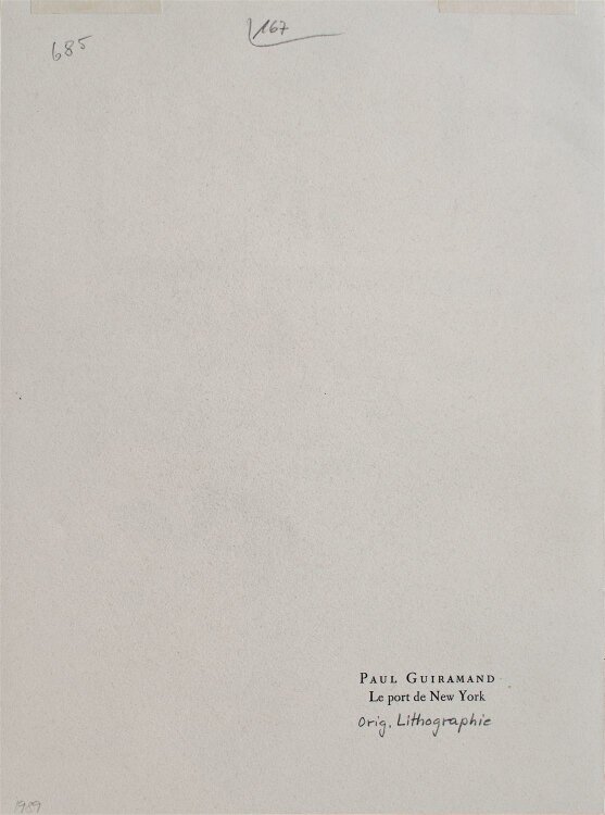 Paul Guiramand - Der Hafen von New York - Lithografie - o. J. - Mourlot Press