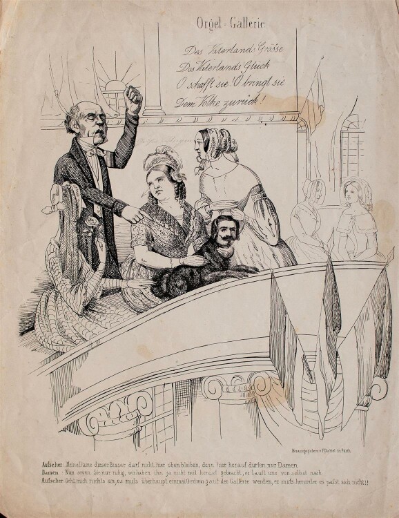 Unbekannt - in der Orgel Galerie - Lithographie - 1848