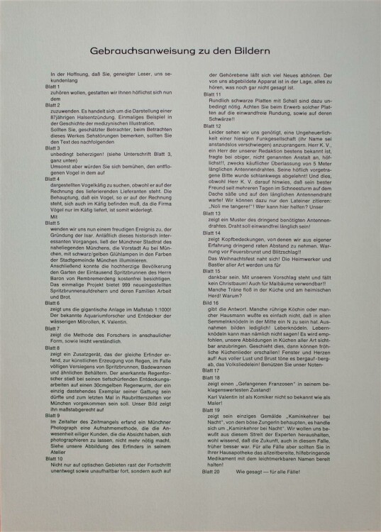 Hannes König - Die 20 Weisheiten des Karl Valentin - Mappe - 1978 - 50/41