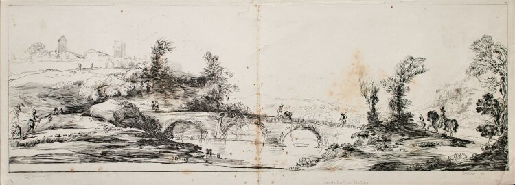 James Basire I - Landschaft nach Guercino - Radierung - o. J.