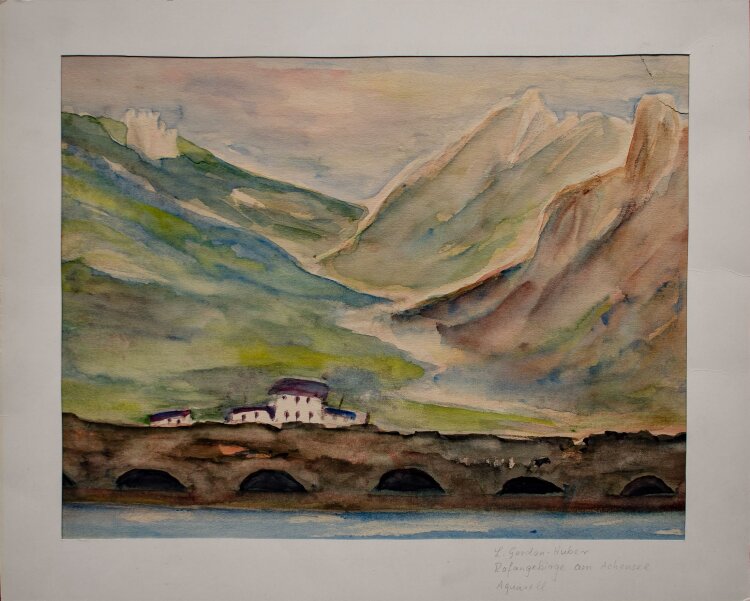 L. Gordon-Huber - Rofangebirge am Achensee (Österreich) - Aquarell - o.J.