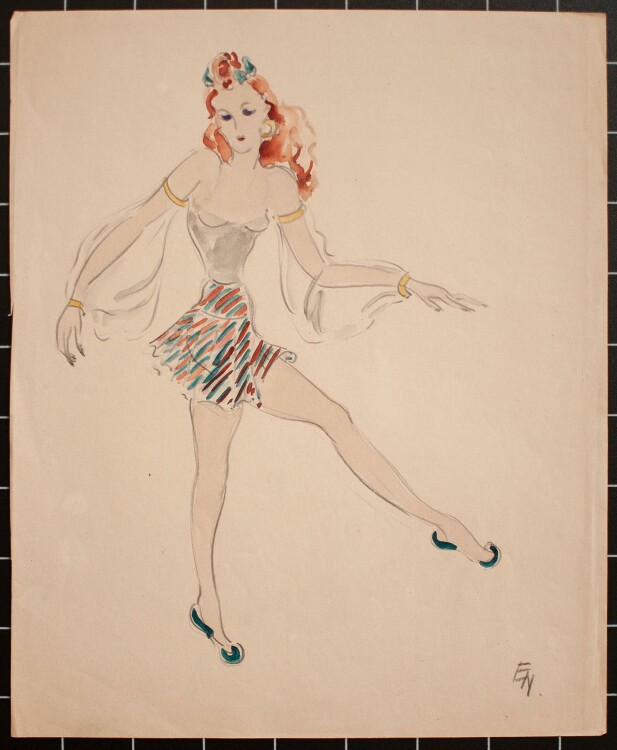 Unbekannt - Tänzerin - um 1945 - Aquarell