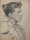 Unbekannt - Weibliches Porträt - Bleistiftzeichnung - o. J.