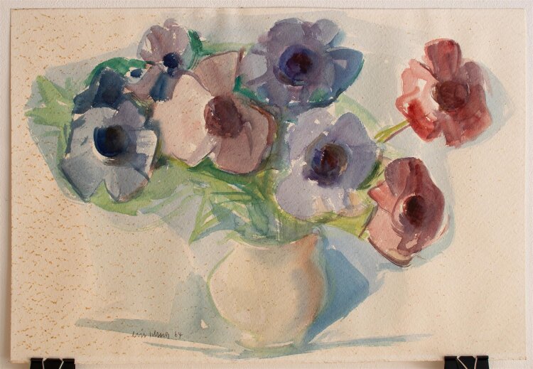 Unbekannt - Blumen - Aquarell - 1964