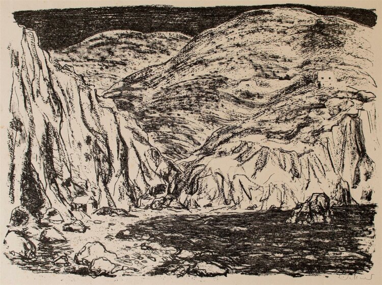 Rudolf Weissauer - Landschaft - Lithographie - o. J.