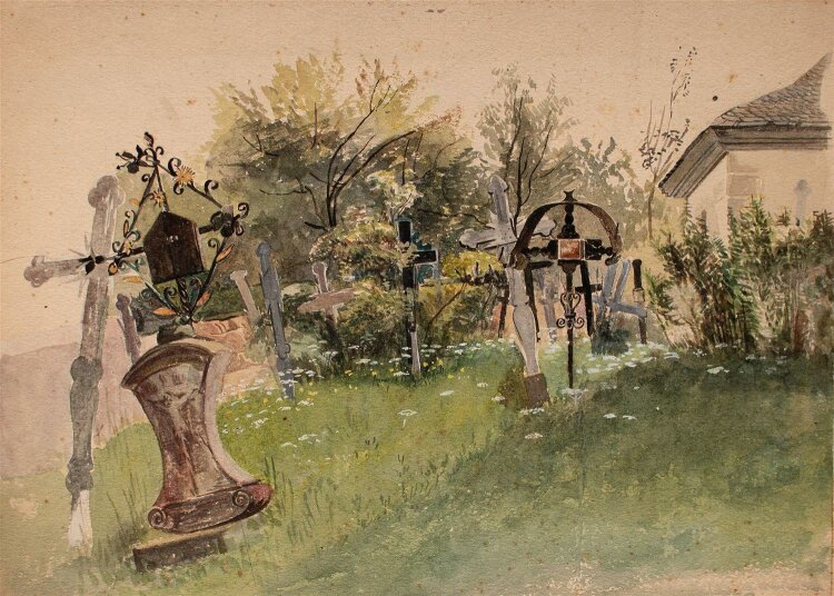 Hesse - Friedhof - Aquarell - o. J.