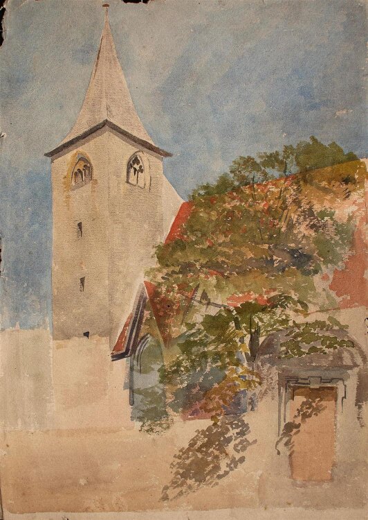 Hesse - Kirche - Aquarell - o.J.