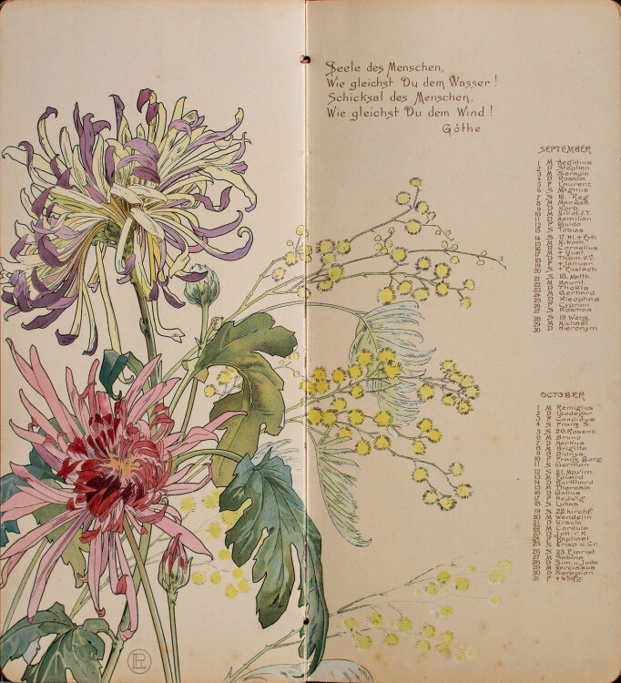 Henri Privat-Livemont - Kalender - 1903 - Chromolithografie