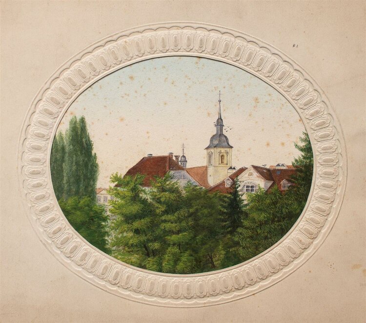 Hesse - Ansicht eines Ortes - Gouache - o. J.