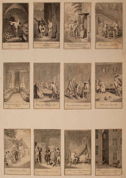 Daniel N. Chodowiecki - 12 Blätter zu Blaise Goulart - Kupferstich - 1775