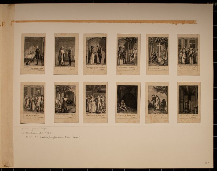Daniel N. Chodowiecki - Szenen zu Yoricks empfindsamer Reise - Kupferstich- 1783