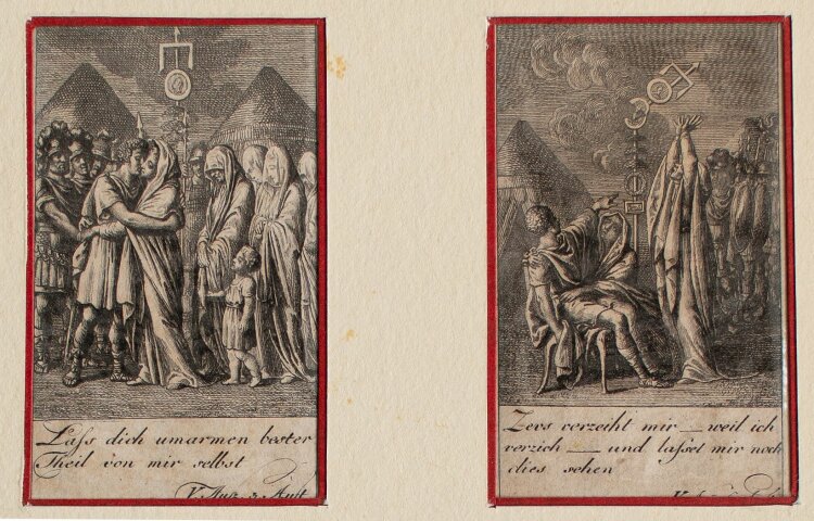 Daniel N. Chodowiecki - 2 Illustrationen zu Coriolan - Kupferstich - 1787