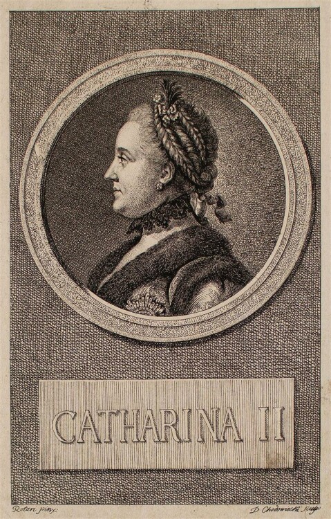 Daniel N. Chodowiecki - Portrait der Kaiserin Catharina II - Kupferstich - 1779