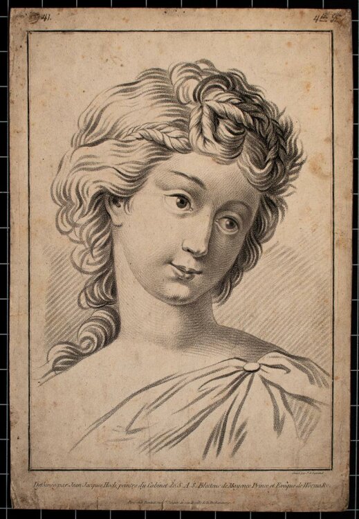 J. L. Legrand - Porträt einer Frau - Nach Jean Jacques Hoch - Aquatinta - o.J.