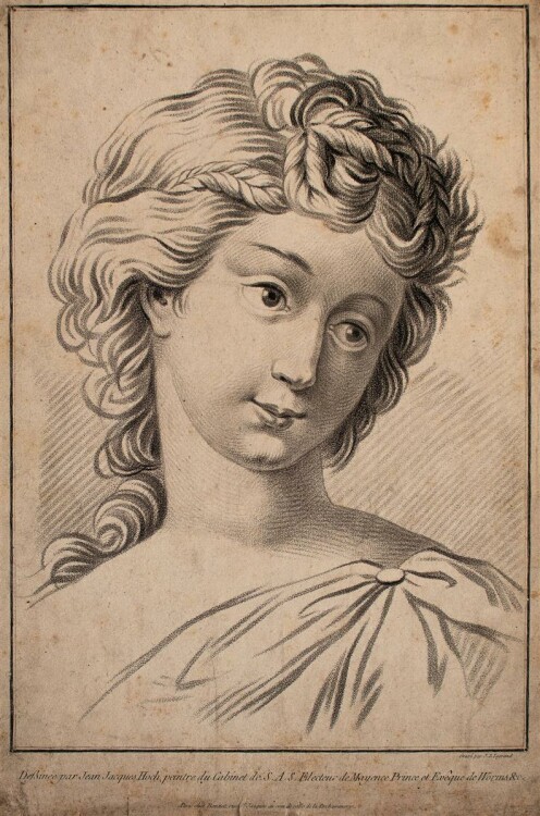 J. L. Legrand - Porträt einer Frau - Nach Jean Jacques Hoch - Aquatinta - o.J.