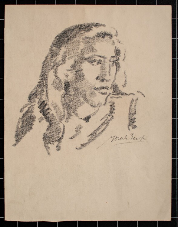 Unbekannt - Frauenporträt - Bleistiftzeichnung - o. J.