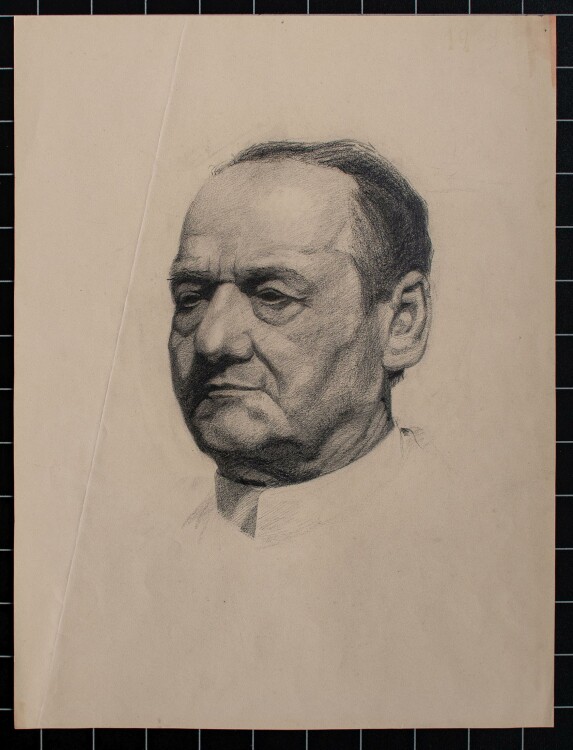 Unbekannt (C. Reich) - männliches Porträt - Bleistiftzeichnung - o. J.